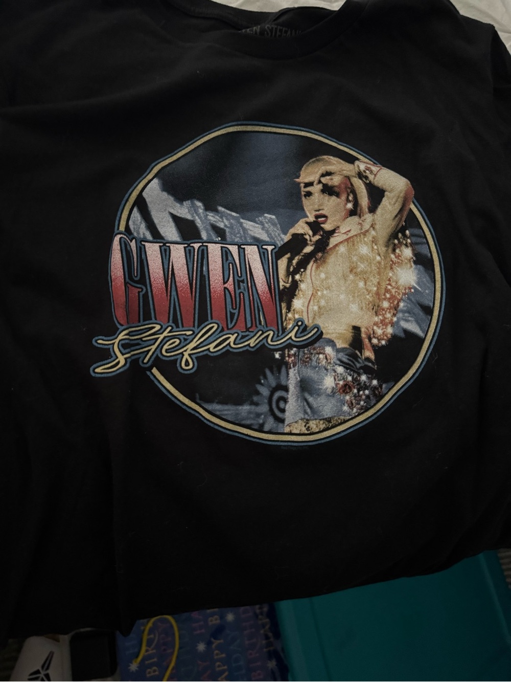 Gwen Stefani Black Graphic Short Sleeve Tee